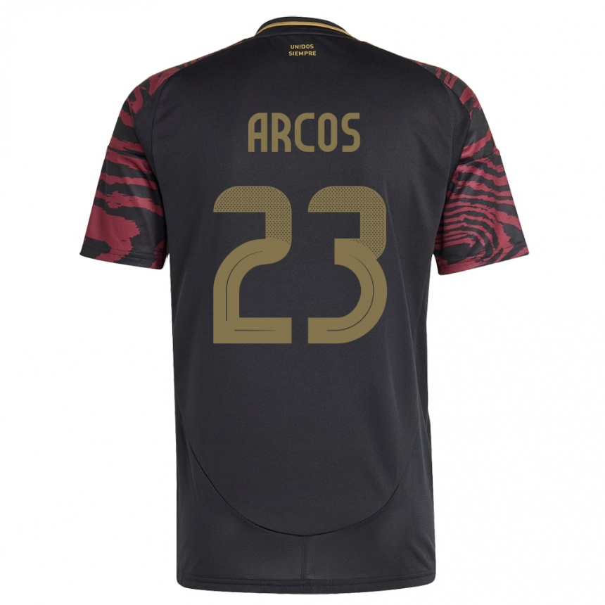 Kids Football Peru Lucía Arcos #23 Black Away Jersey 24-26 T-Shirt Uk