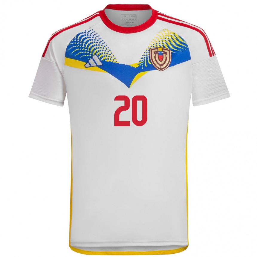 Kids Football Venezuela Rómulo Otero #20 White Away Jersey 24-26 T-Shirt Uk