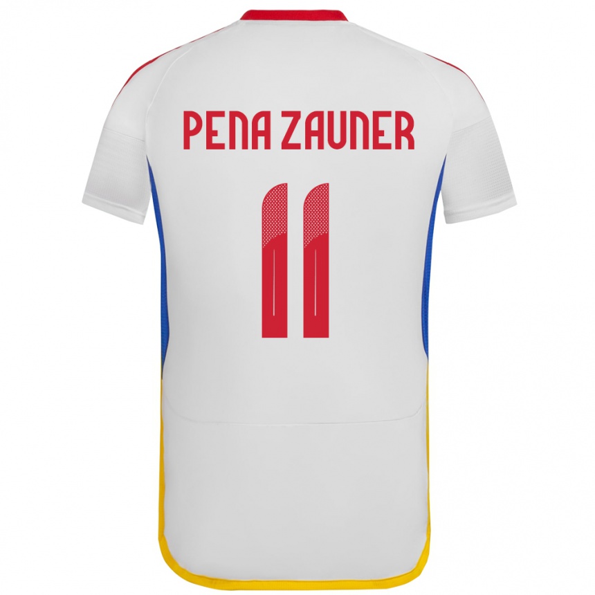 Kids Football Venezuela Enrique Peña Zauner #11 White Away Jersey 24-26 T-Shirt Uk