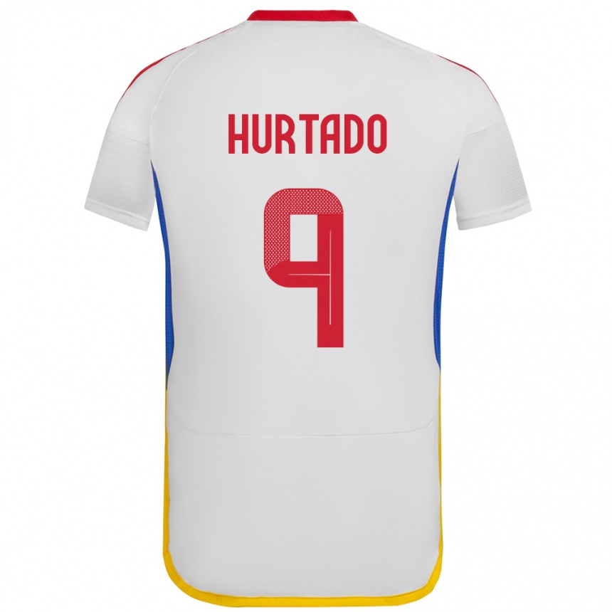 Kids Football Venezuela Jan Hurtado #9 White Away Jersey 24-26 T-Shirt Uk