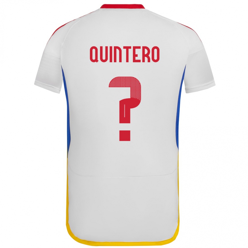 Kids Football Venezuela Teo Quintero #0 White Away Jersey 24-26 T-Shirt Uk