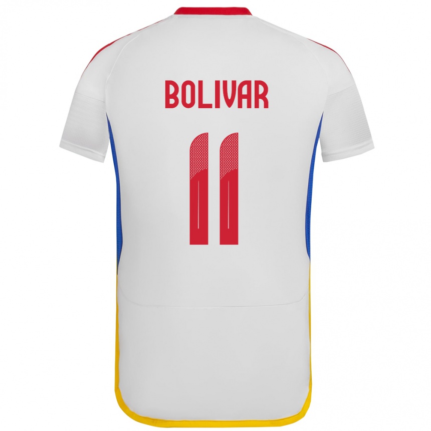 Kids Football Venezuela Jovanny Bolívar #11 White Away Jersey 24-26 T-Shirt Uk