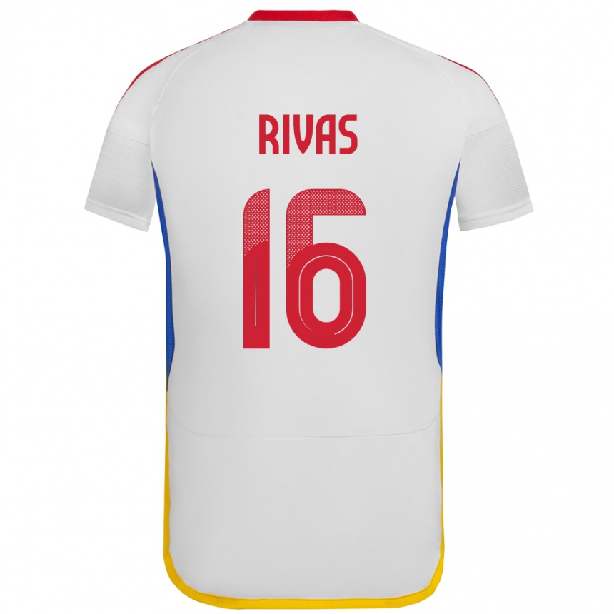 Kids Football Venezuela Renne Rivas #16 White Away Jersey 24-26 T-Shirt Uk