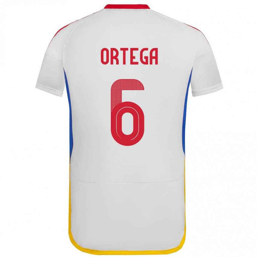 Kids Football Venezuela Bryant Ortega #6 White Away Jersey 24-26 T-Shirt Uk