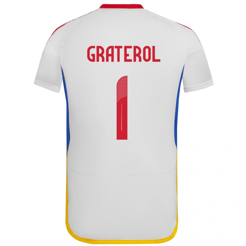 Kids Football Venezuela Joel Graterol #1 White Away Jersey 24-26 T-Shirt Uk