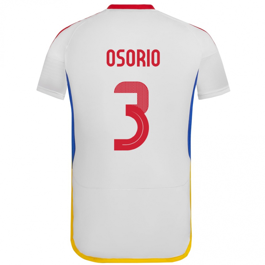 Kids Football Venezuela Yordan Osorio #3 White Away Jersey 24-26 T-Shirt Uk