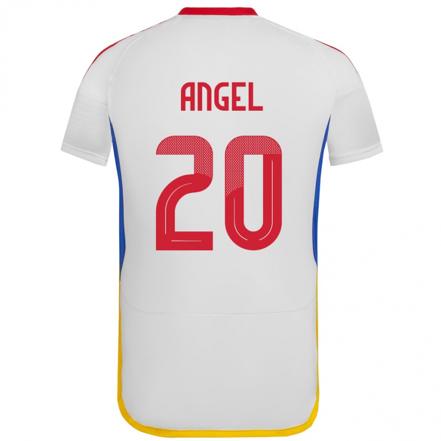 Kids Football Venezuela Wilker Ángel #20 White Away Jersey 24-26 T-Shirt Uk