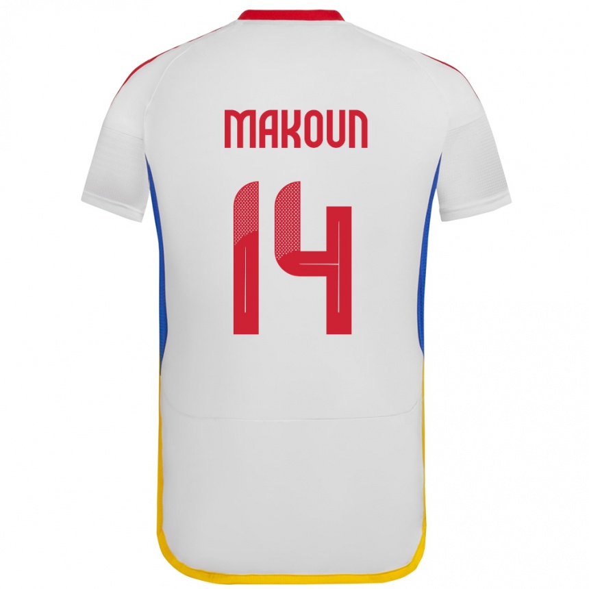 Kids Football Venezuela Christian Makoun #14 White Away Jersey 24-26 T-Shirt Uk