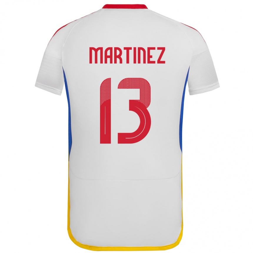 Kids Football Venezuela José Martínez #13 White Away Jersey 24-26 T-Shirt Uk