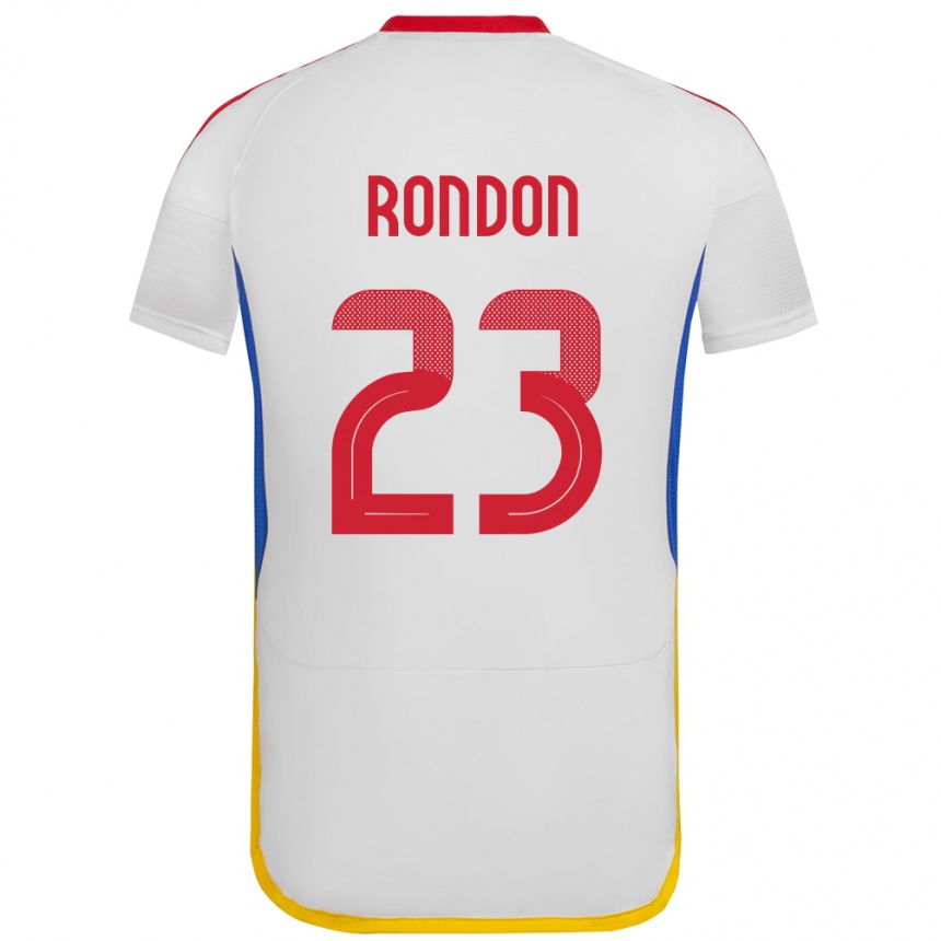 Kids Football Venezuela Salomón Rondón #23 White Away Jersey 24-26 T-Shirt Uk