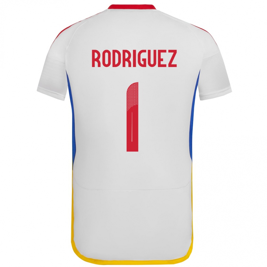 Kids Football Venezuela Samuel Rodriguez #1 White Away Jersey 24-26 T-Shirt Uk