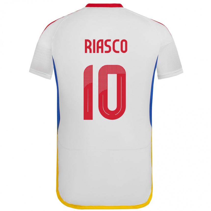 Kids Football Venezuela José Riasco #10 White Away Jersey 24-26 T-Shirt Uk