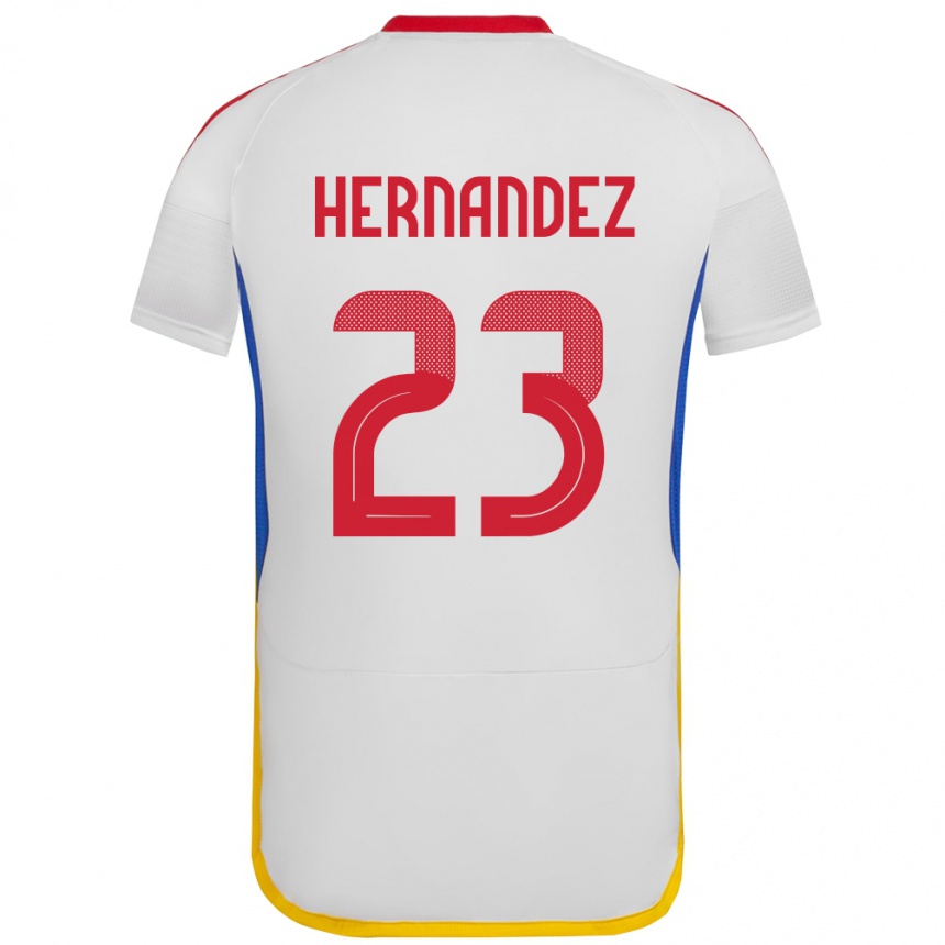 Kids Football Venezuela Luifer Hernández #23 White Away Jersey 24-26 T-Shirt Uk