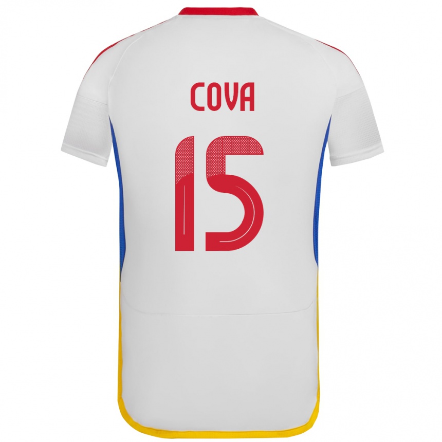 Kids Football Venezuela Adrián Cova #15 White Away Jersey 24-26 T-Shirt Uk