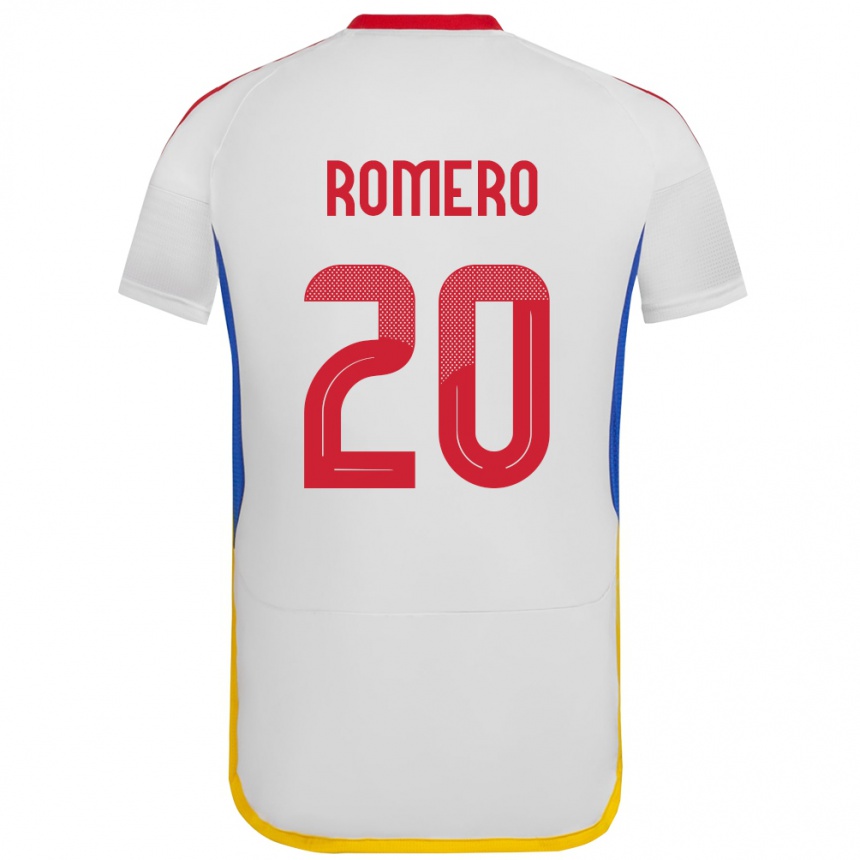 Kids Football Venezuela Andrés Romero #20 White Away Jersey 24-26 T-Shirt Uk