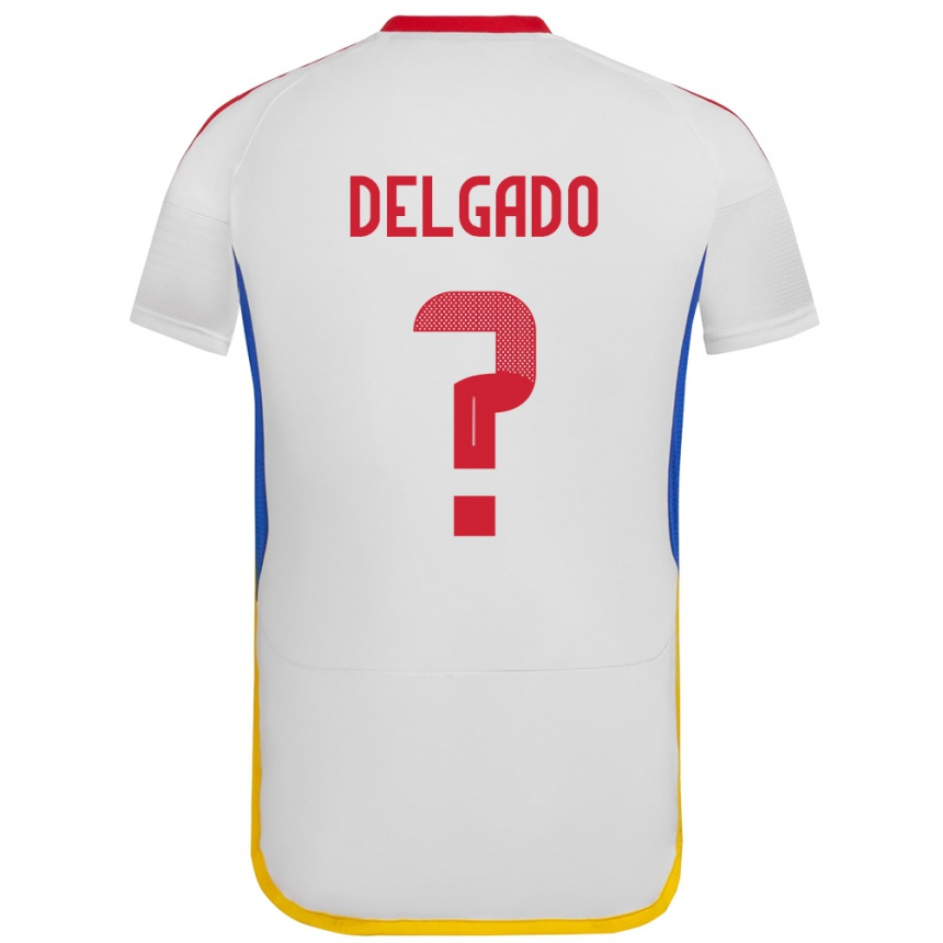 Kids Football Venezuela Álex Delgado #0 White Away Jersey 24-26 T-Shirt Uk