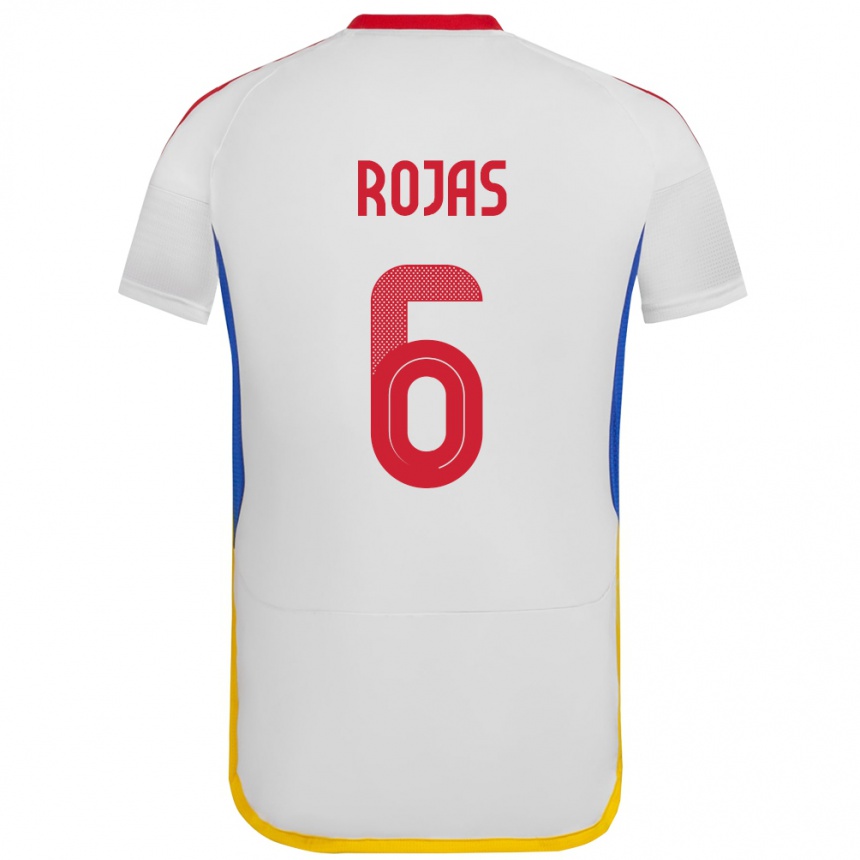 Kids Football Venezuela Carlos Rojas #6 White Away Jersey 24-26 T-Shirt Uk