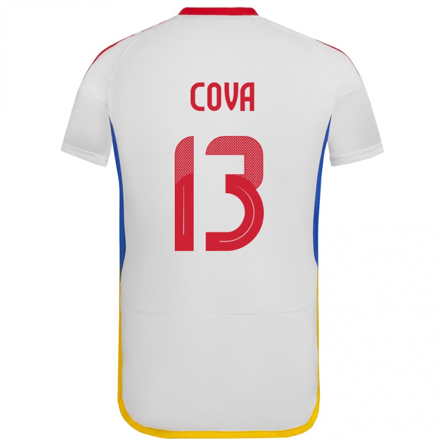 Kids Football Venezuela Alejandro Cova #13 White Away Jersey 24-26 T-Shirt Uk