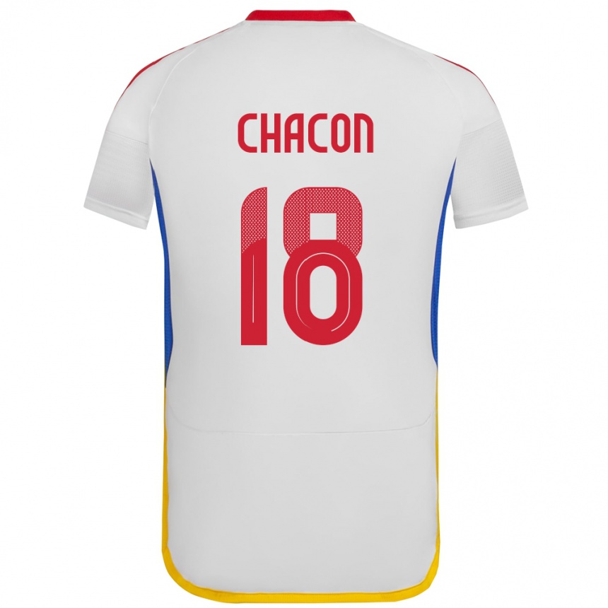 Kids Football Venezuela Yerson Chacón #18 White Away Jersey 24-26 T-Shirt Uk