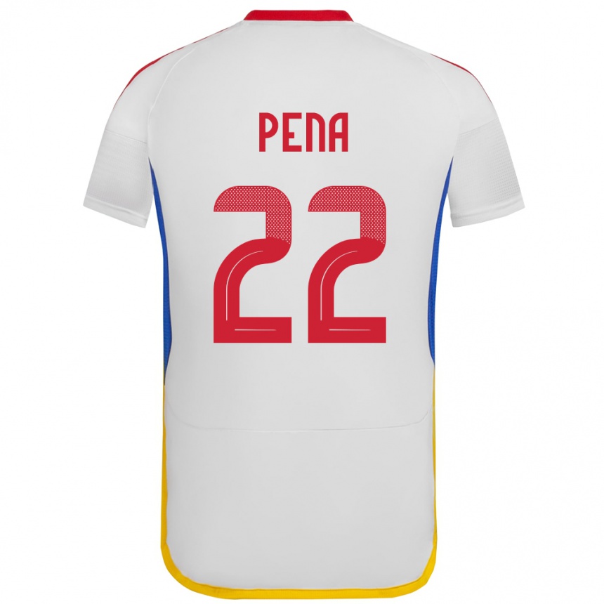 Kids Football Venezuela Lewuis Peña #22 White Away Jersey 24-26 T-Shirt Uk