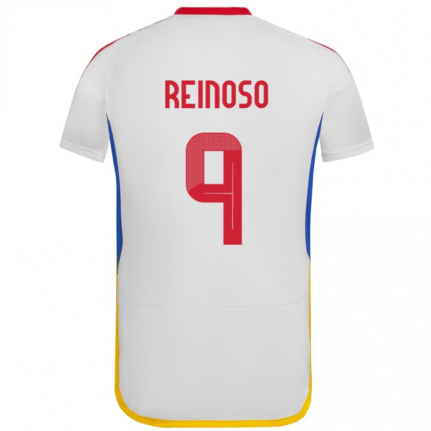 Kids Football Venezuela Lucciano Reinoso #9 White Away Jersey 24-26 T-Shirt Uk