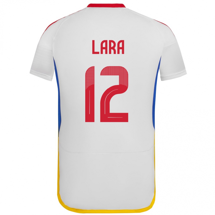 Kids Football Venezuela Jesús Lara #12 White Away Jersey 24-26 T-Shirt Uk