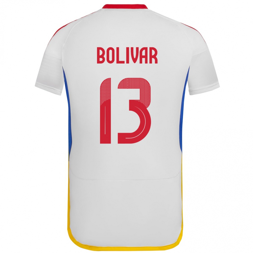 Kids Football Venezuela Salvador Bolívar #13 White Away Jersey 24-26 T-Shirt Uk