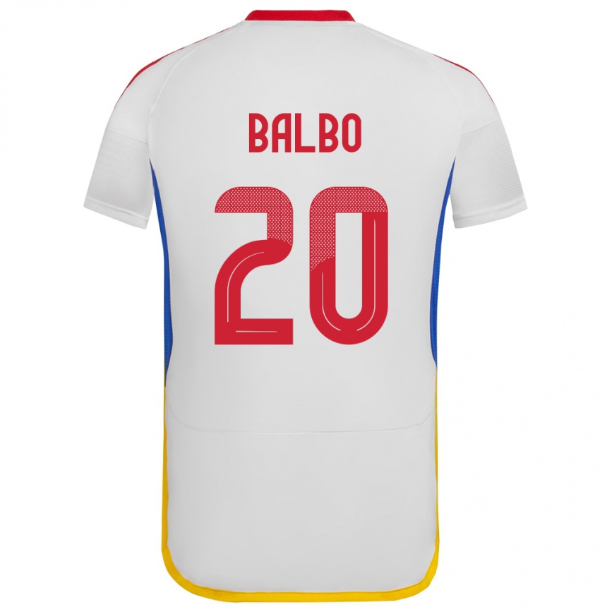 Kids Football Venezuela Luis Balbo #20 White Away Jersey 24-26 T-Shirt Uk