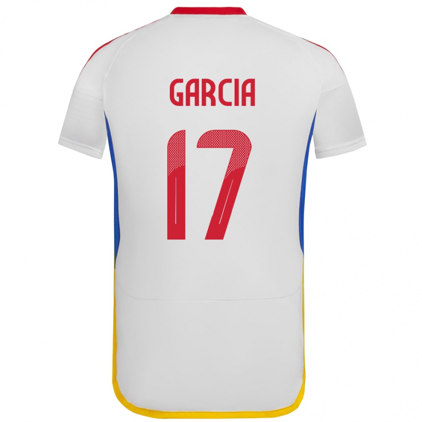 Kids Football Venezuela Gabriela García #17 White Away Jersey 24-26 T-Shirt Uk