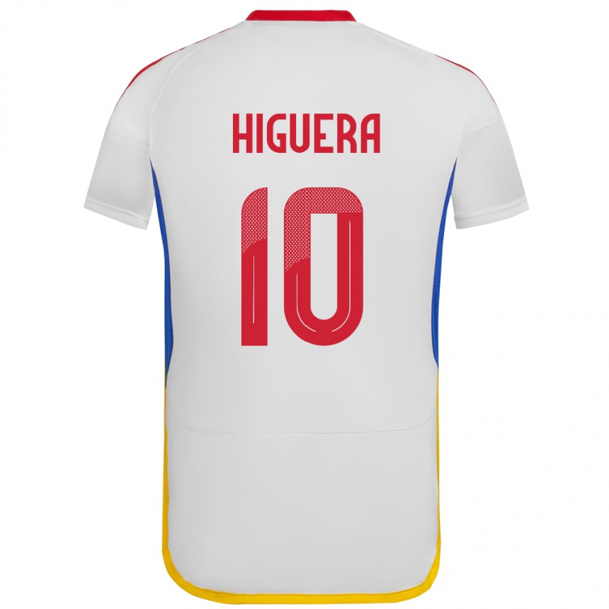 Kids Football Venezuela Enyerliannys Higuera #10 White Away Jersey 24-26 T-Shirt Uk