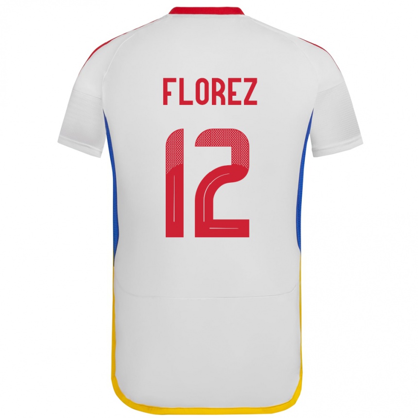 Kids Football Venezuela Génesis Flórez #12 White Away Jersey 24-26 T-Shirt Uk