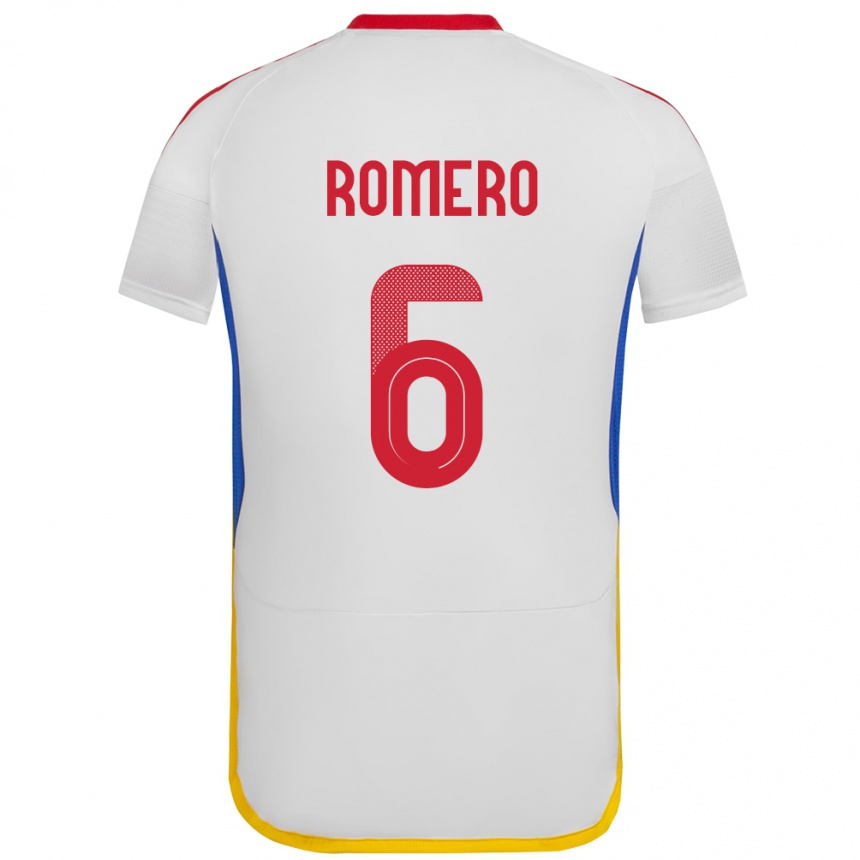 Kids Football Venezuela Michelle Romero #6 White Away Jersey 24-26 T-Shirt Uk