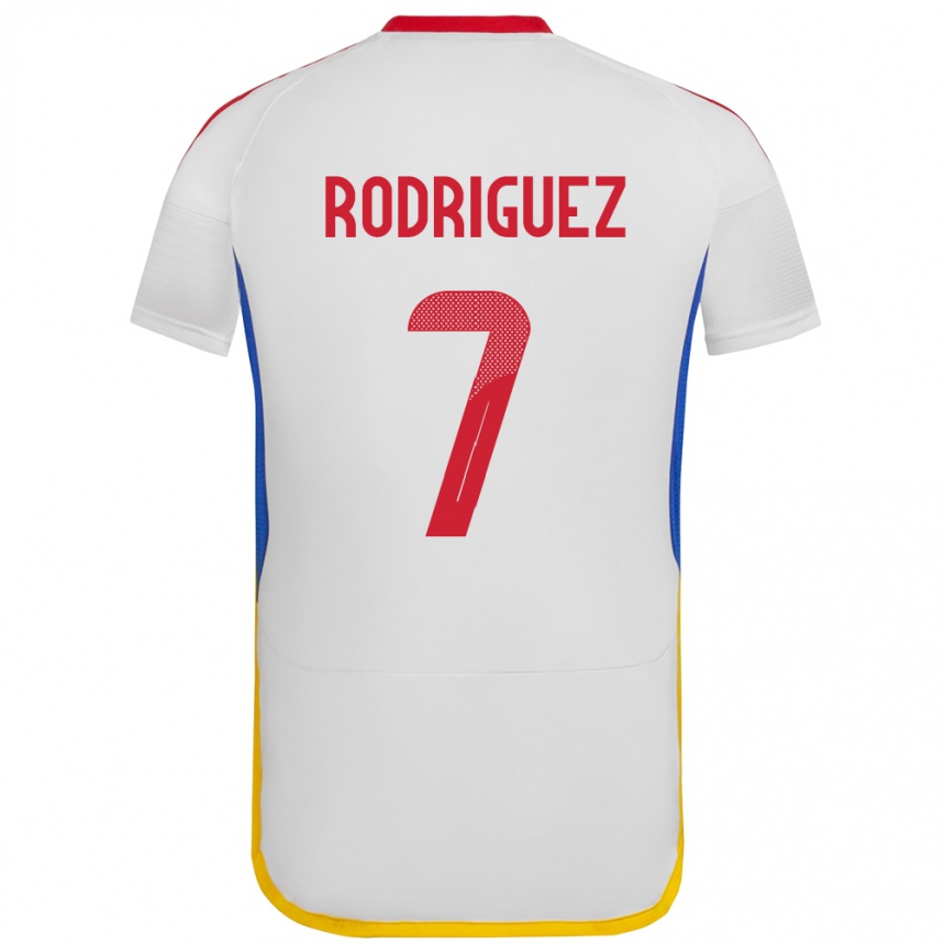 Kids Football Venezuela Daniuska Rodriguez #7 White Away Jersey 24-26 T-Shirt Uk