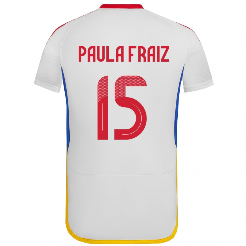 Kids Football Venezuela Ana Paula Fraiz #15 White Away Jersey 24-26 T-Shirt Uk