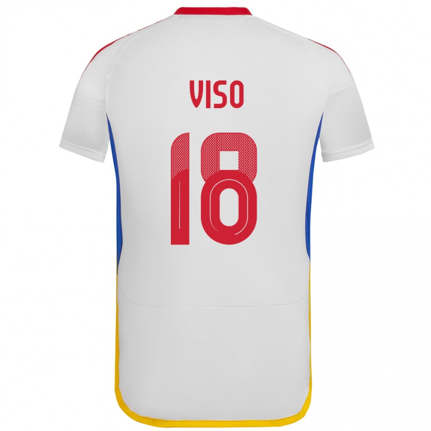 Kids Football Venezuela Ysaura Viso #18 White Away Jersey 24-26 T-Shirt Uk