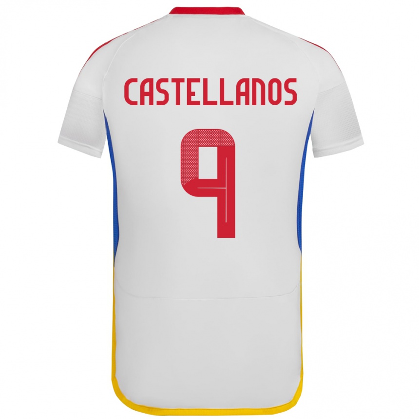 Kids Football Venezuela Deyna Castellanos #9 White Away Jersey 24-26 T-Shirt Uk