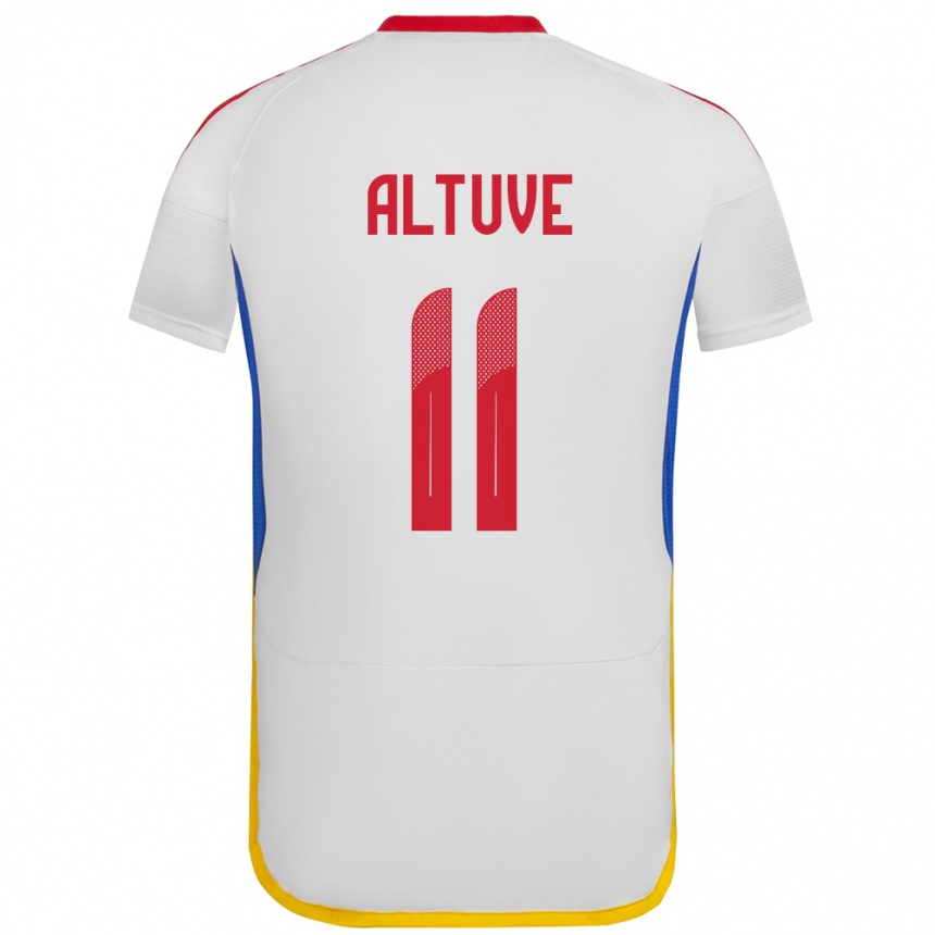 Kids Football Venezuela Oriana Altuve #11 White Away Jersey 24-26 T-Shirt Uk