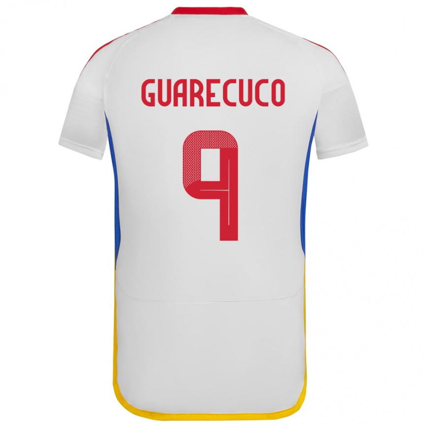 Kids Football Venezuela Joemar Guarecuco #9 White Away Jersey 24-26 T-Shirt Uk