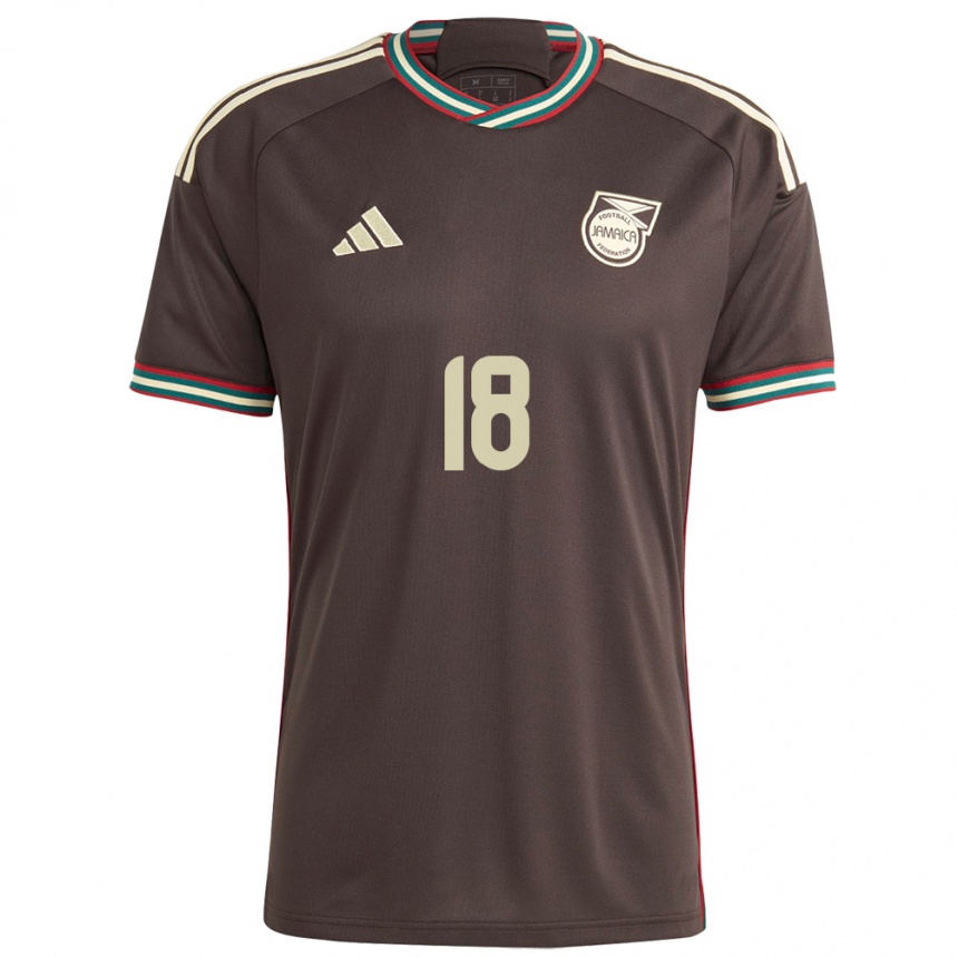 Kids Football Jamaica Sydnie Street #18 Night Brown Away Jersey 24-26 T-Shirt Uk