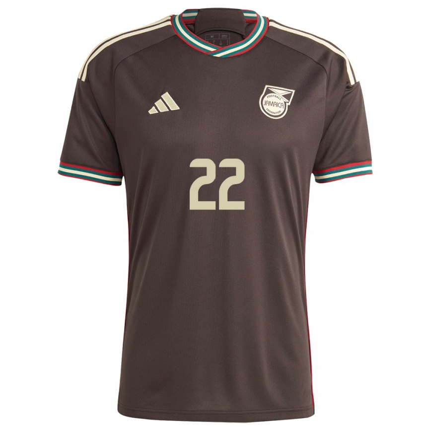 Kids Football Jamaica Kayla Mckenna #22 Night Brown Away Jersey 24-26 T-Shirt Uk