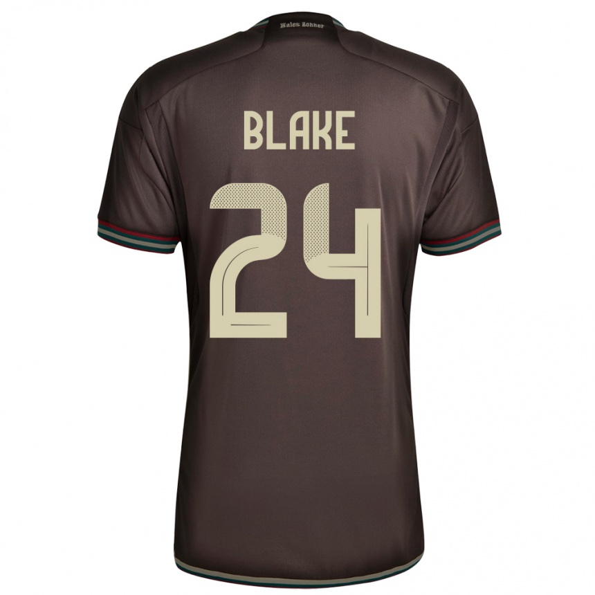 Kids Football Jamaica Andre Blake #24 Night Brown Away Jersey 24-26 T-Shirt Uk