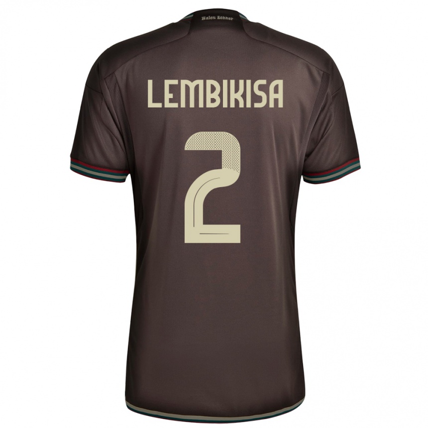 Kids Football Jamaica Dexter Lembikisa #2 Night Brown Away Jersey 24-26 T-Shirt Uk