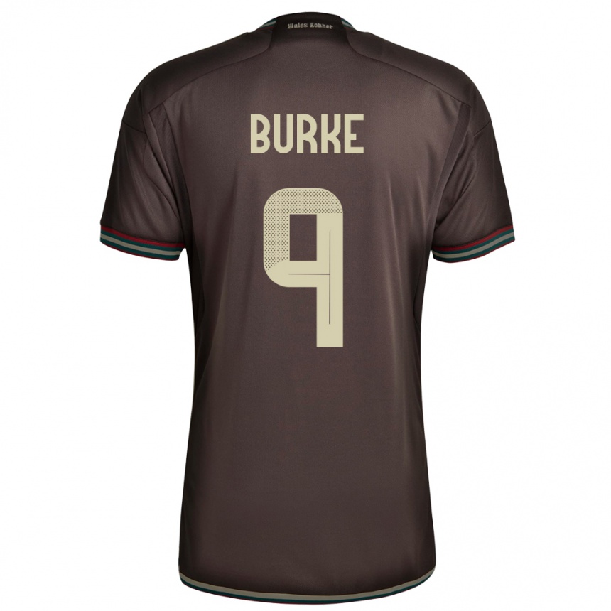 Kids Football Jamaica Cory Burke #9 Night Brown Away Jersey 24-26 T-Shirt Uk