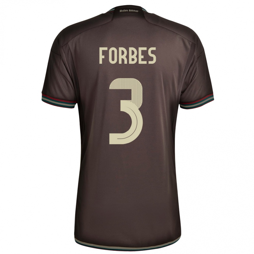 Kids Football Jamaica Michael Forbes #3 Night Brown Away Jersey 24-26 T-Shirt Uk