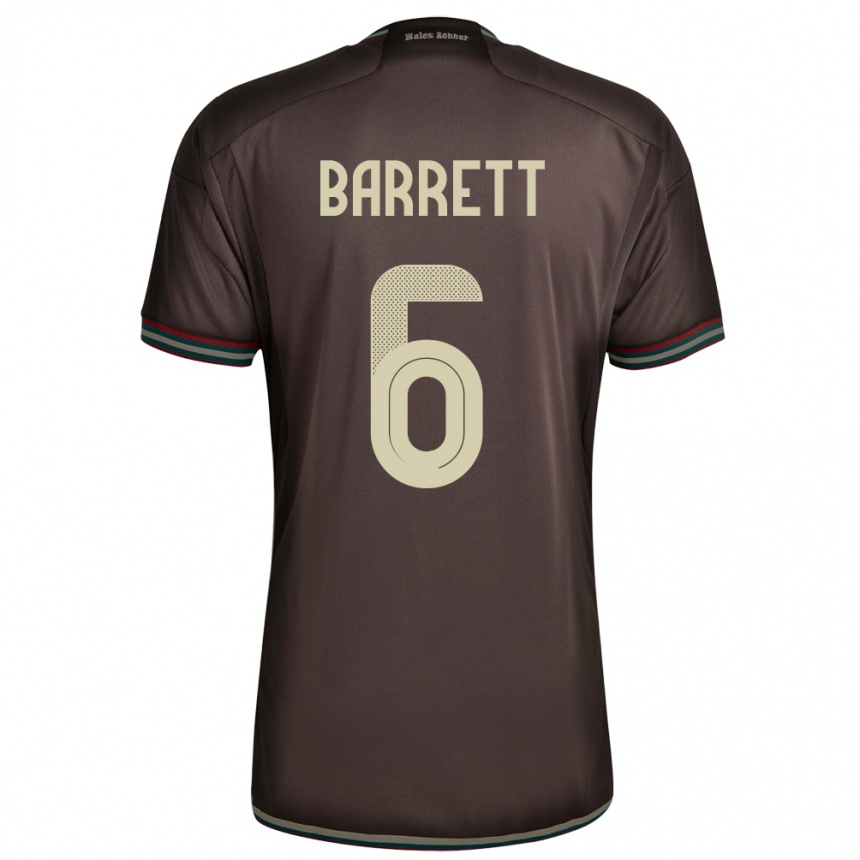 Kids Football Jamaica Ronaldo Barrett #6 Night Brown Away Jersey 24-26 T-Shirt Uk