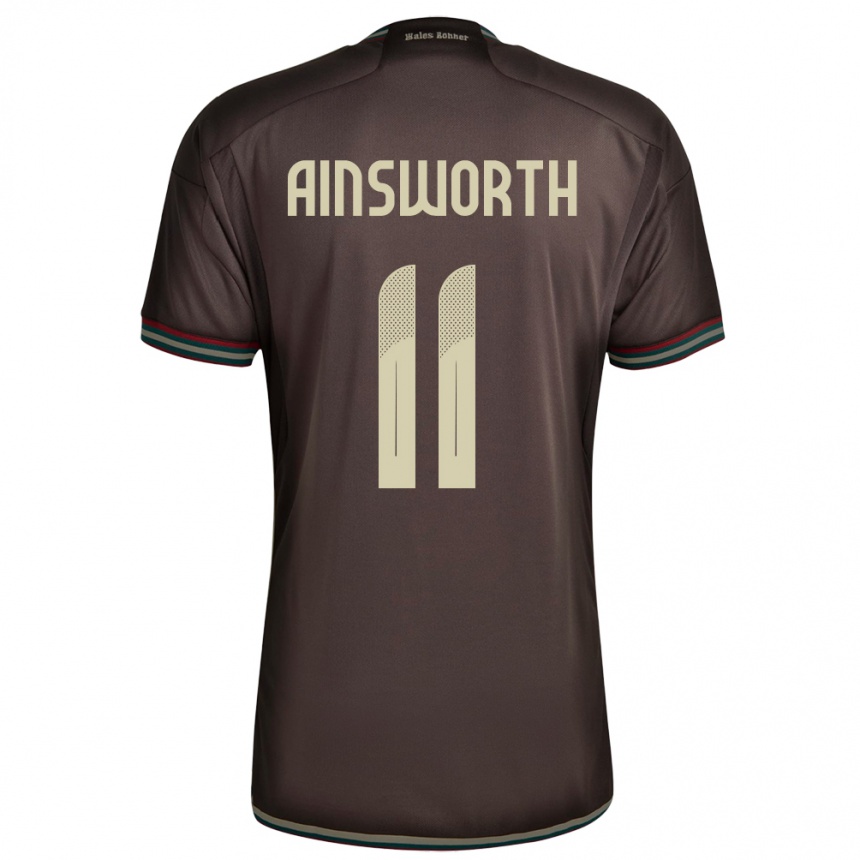 Kids Football Jamaica Christopher Ainsworth #11 Night Brown Away Jersey 24-26 T-Shirt Uk