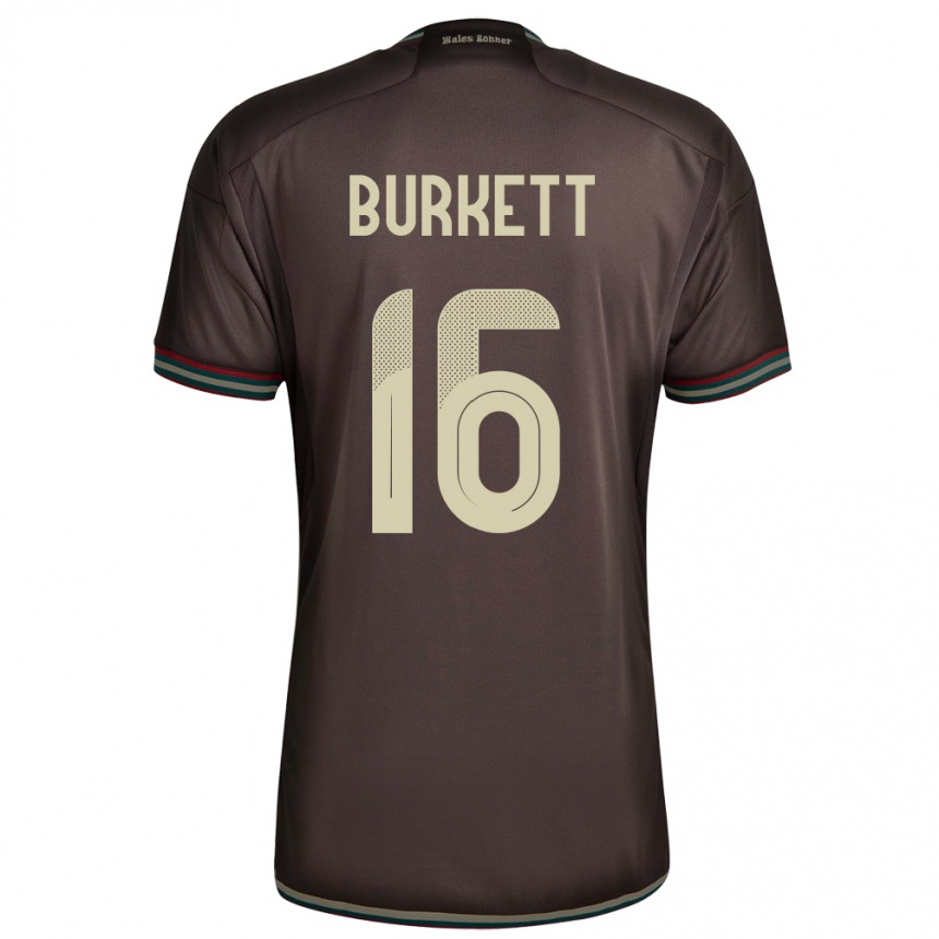 Kids Football Jamaica Brian Burkett #16 Night Brown Away Jersey 24-26 T-Shirt Uk