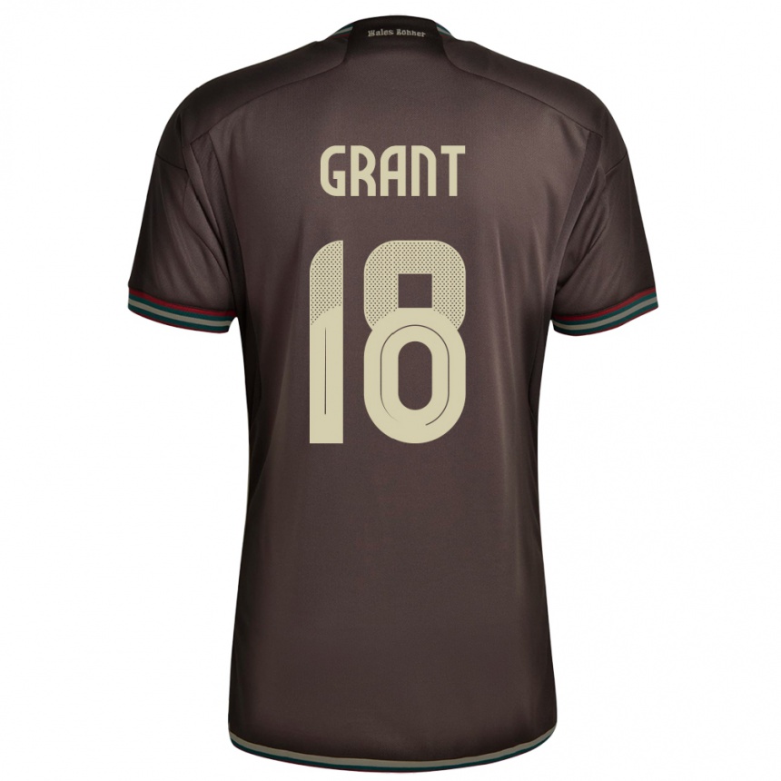 Kids Football Jamaica George Grant #18 Night Brown Away Jersey 24-26 T-Shirt Uk