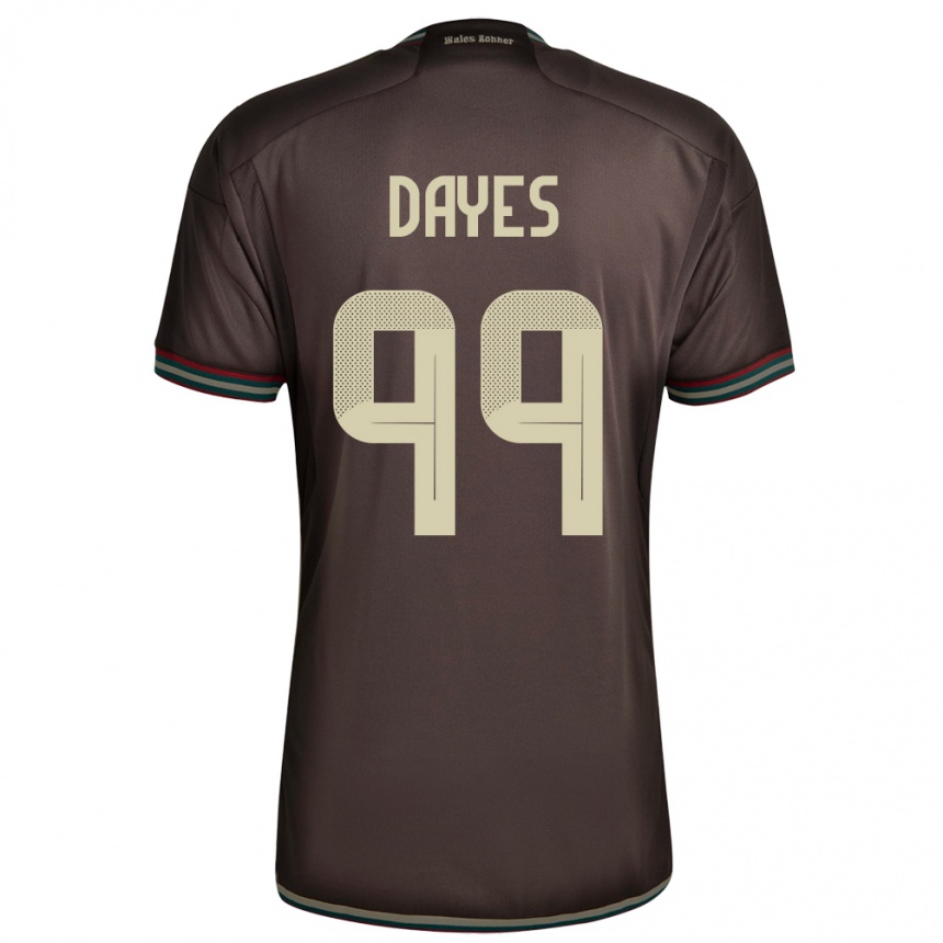 Kids Football Jamaica Malikae Dayes #99 Night Brown Away Jersey 24-26 T-Shirt Uk