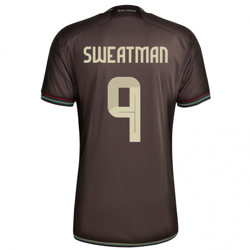 Kids Football Jamaica Marlo Sweatman #9 Night Brown Away Jersey 24-26 T-Shirt Uk